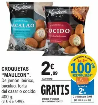 E.Leclerc Croquetas "Mauleon" 400 g oferta