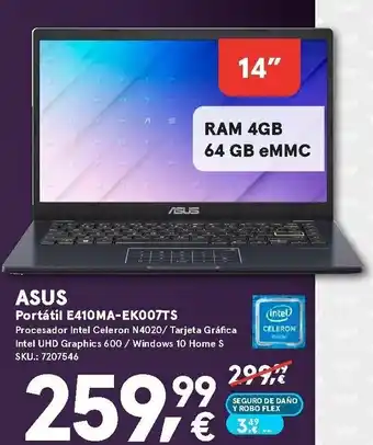 Worten ASUS 14" Portátil E410MA-EK007TS oferta