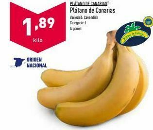 ALDI Plátanos de canarias oferta