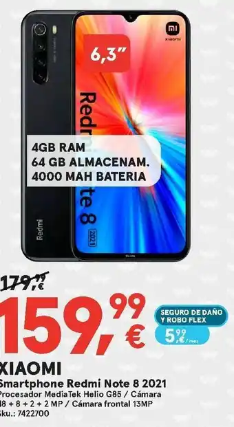 Worten XIAOMI Smartphone Redmin Note 8 2021 oferta
