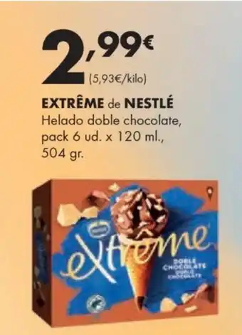 Supermercados Lupa EXTRÊME de NESTLÉ Helado doble chocolate oferta