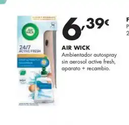 Supermercados Lupa AIR WICK Ambientador autospray sin aerosol active fresh, aparato + recambio oferta