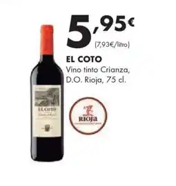 Supermercados Lupa EL COTO Vino tinto Crianza, D.O. Rioja, 75 cl. oferta