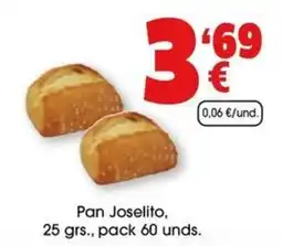 TOP Cash & Carry Pan Joselito, 25 grs., pack 60 unds. oferta