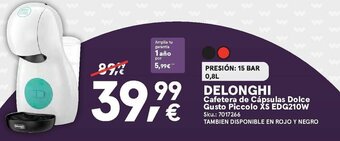 Worten Delonghi Cafetera de Cápsulas Dolce Gusto Piccolo XS EDG210W oferta
