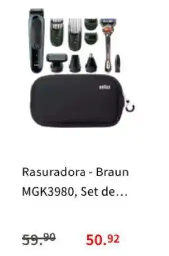 MediaMarkt Rasuradora - Braun MGK3980, Set de oferta