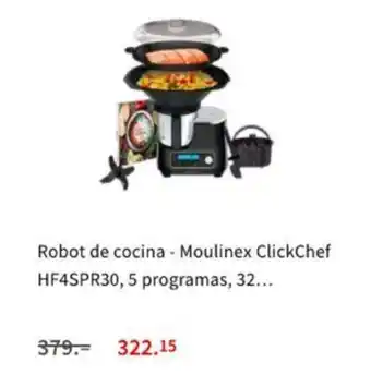 MediaMarkt Robot de cocina - Moulinex ClickChef HF4SPR30, 5 Programas, 32 oferta