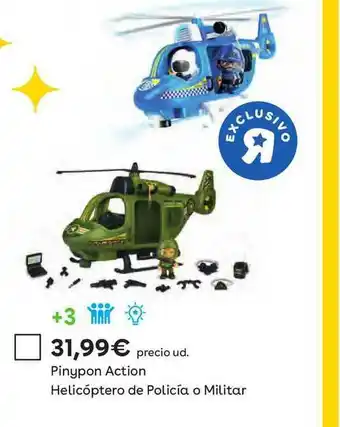 ToysRus Pinypon Action Helicóptero De Policía O Militar oferta