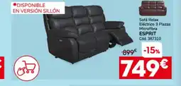 Conforama Sofá Relax Eléctrico 3 Plazas Microfibra ESPRIT oferta