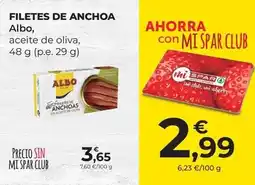 SPAR Gran Canaria Albo - filetes de anchoa oferta