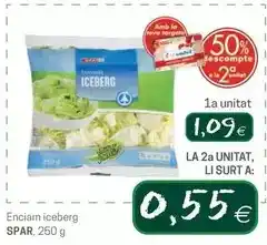 Valvi Supermercats Spar - enciam iceberg oferta