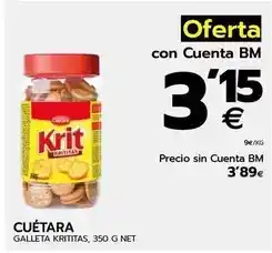 BM Supermercados Cuétara - galleta krititas oferta