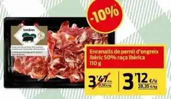 Pili Carrera Encenalls de pernil d'engreix ibèric 50% raça ibèrica oferta