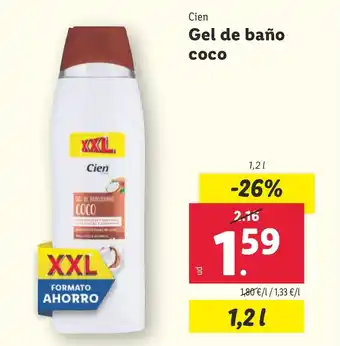 Lidl Cien Gel de baño coco oferta