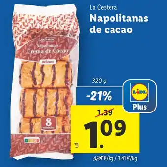 Lidl Napolitanas de cacao oferta