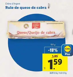 Lidl Rulo de queso de cabra oferta