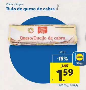 Lidl Rulo de queso de cabra oferta
