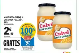 E.Leclerc MAYONESA SUAVE Y CREMOSA CALVÉ oferta