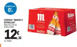 E.Leclerc CERVEZA MAHOU 5 ESTRELLAS oferta