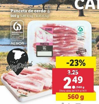 Lidl Panceta oferta