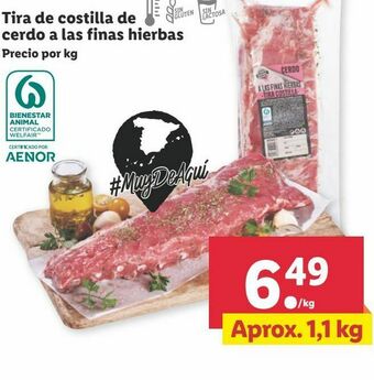 Lidl Costillas de cerdo oferta