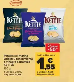 Carrefour Patatas sal marina Original, con pimienta o vinagre balsámico oferta