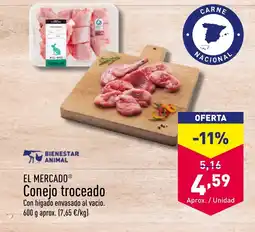 ALDI Conejo troceado oferta