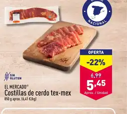 ALDI Costillas de cerdo tex-mex oferta