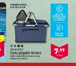 ALDI Cesta plegable térmica oferta