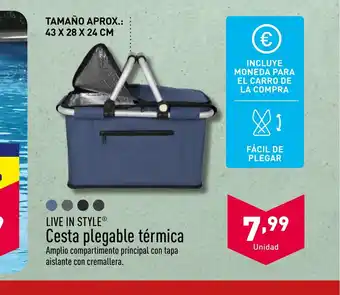 ALDI Cesta plegable térmica oferta