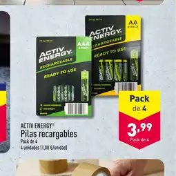 ALDI Pilas recargables oferta
