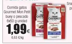 FROIZ Comida gatos Gourmet Mon Petit buey o pescado oferta