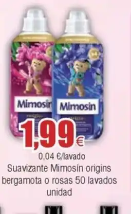 FROIZ Suavizante Mimosin origins bergamota o rosas 50 lavados unidad oferta