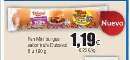 FROIZ Pan Mini burguer sabor trufa Dulcesol oferta