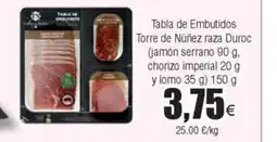 FROIZ Tabla de Embutidos Torre de Núñez raza Duroc oferta