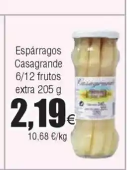 FROIZ Espárragos Casagrande 6/12 frutos extra 205 g oferta