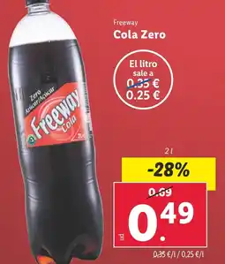 Lidl Freeway Cola Zero oferta
