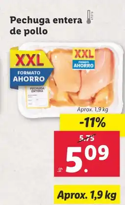Lidl Pechuga entera de pollo oferta