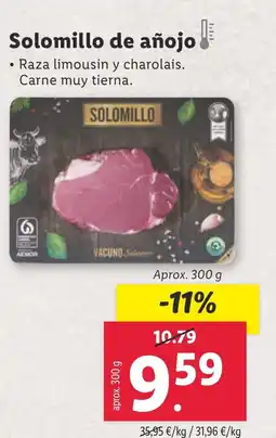 Lidl Solomillo de añojo oferta