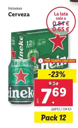 Lidl Heineken Cerveza oferta