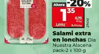 Dia Dia nuestra alacena - salami extra en lonchas oferta