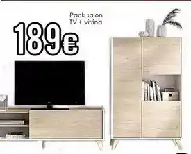 Atrapamuebles Pack salon tv + vitrina oferta