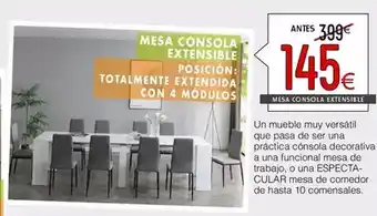 Atrapamuebles Mesa consola extensible oferta