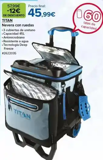 Costco Titan - nevera con ruedas oferta