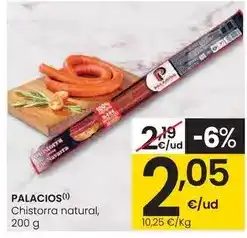 Eroski Palacios - chistorra natural oferta