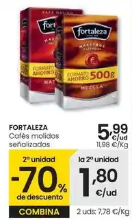 Eroski Fortaleza - cafés molidos senalizados oferta