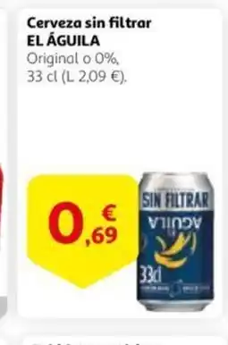 Alcampo Cerveza sin filtrar EL ÁGUILA oferta