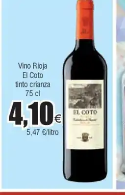 FROIZ Vino Rioja El Coto tinto crianza oferta