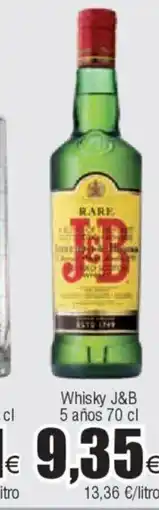 FROIZ Whisky J&B 5 años 70 cl oferta