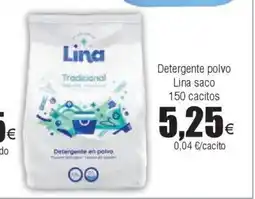 FROIZ Detergente polvo Lina saco 150 cacitos oferta
